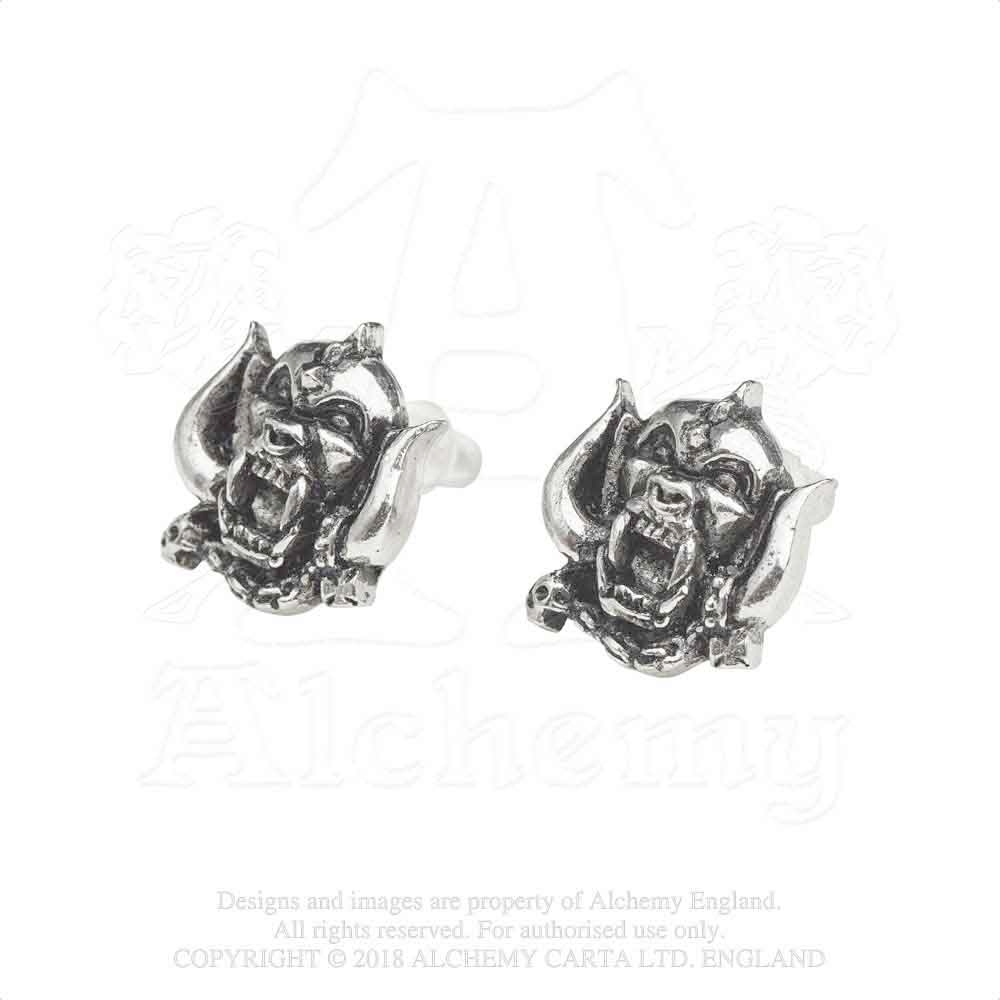 Alchemy Motorhead - War Pig Stud oorbellen - Zilverkleurig